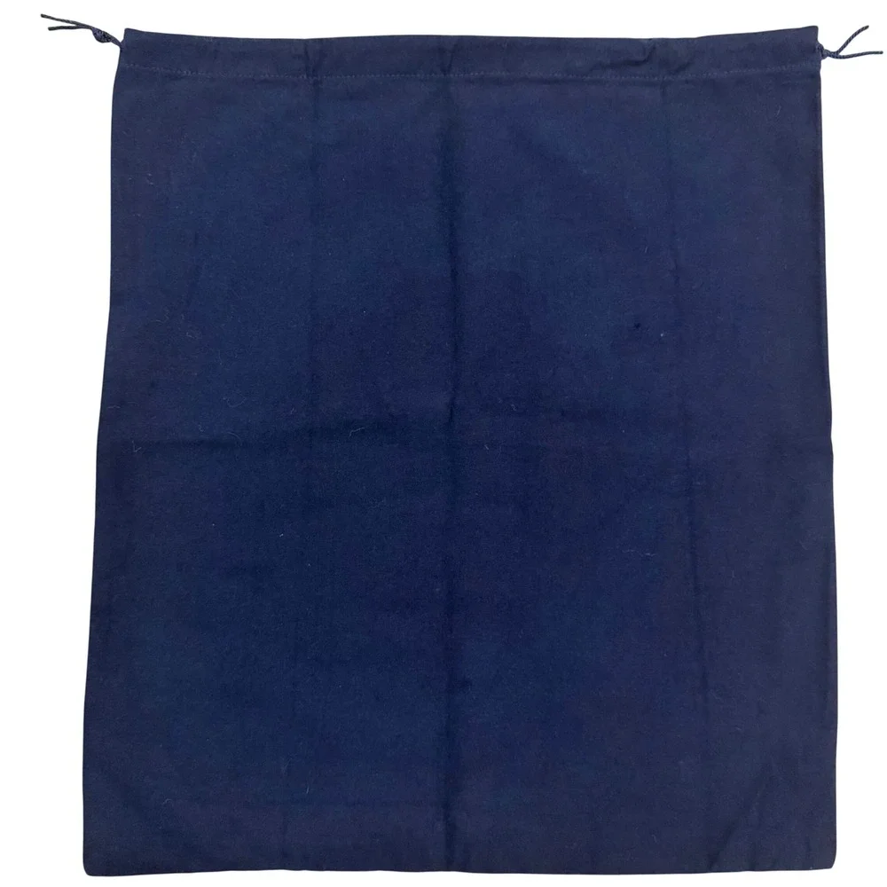 Brooks Brothers Navy Blue Drawstring Dust Bag Gold Logo 17 x 19 Storage Travel